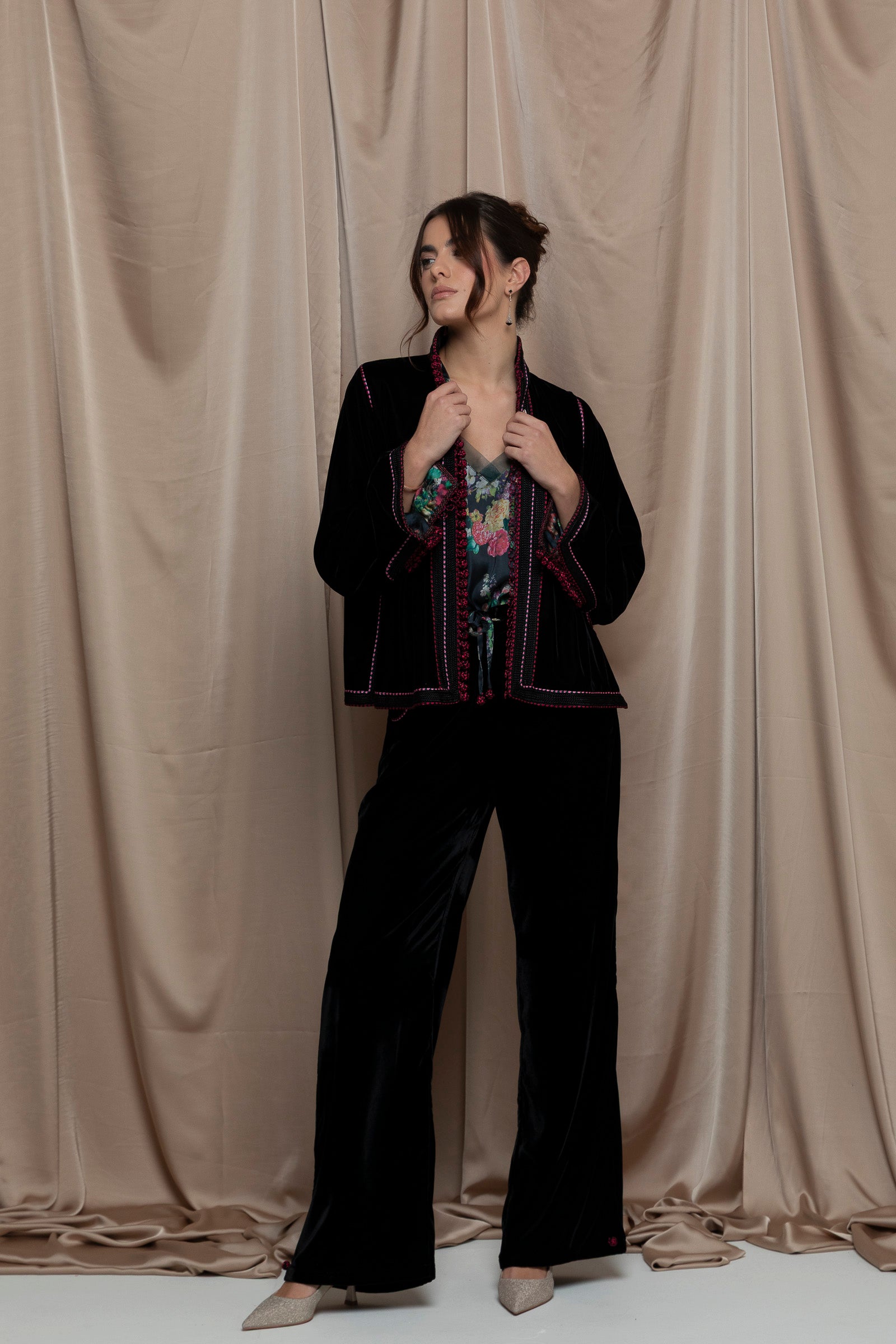 Maristel Velvet Jaftan Set