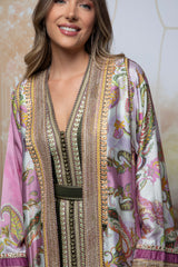 Lilas Silk Kaftan Set