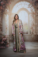 Lilas Silk Kaftan Set