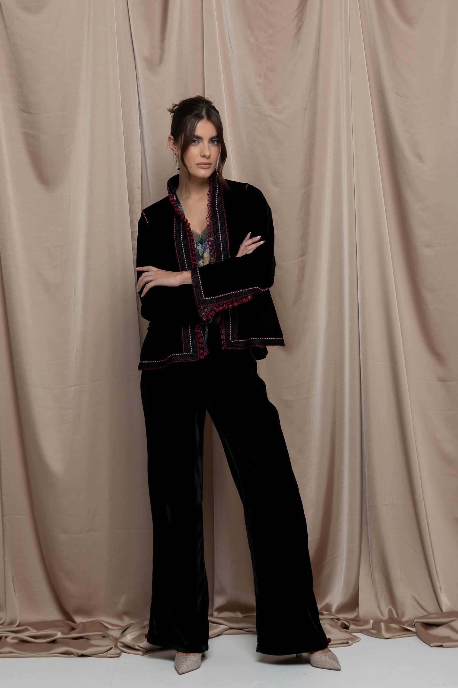 Maristel Velvet Jaftan Set