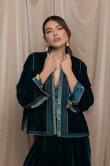 Nymira Velvet Jaftan Set