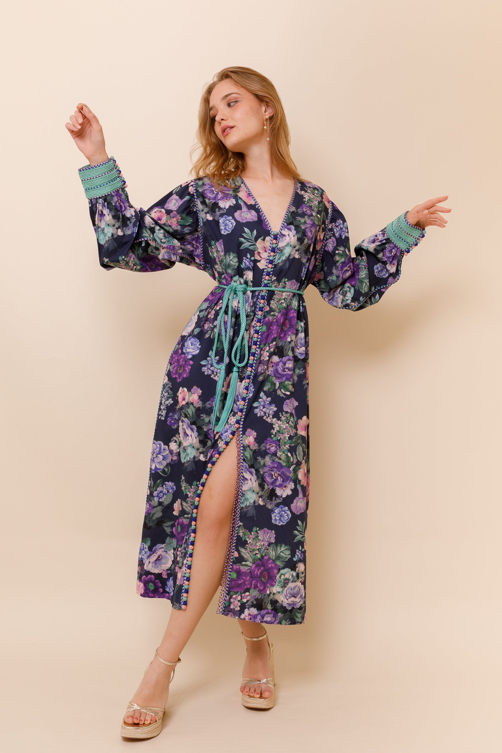 Blue Romance Kaftan Dress