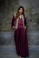 Queen Iffat Velvet Jacket Set