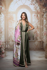 Lilas Silk Kaftan Set