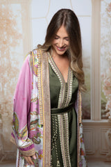 Lilas Silk Kaftan Set