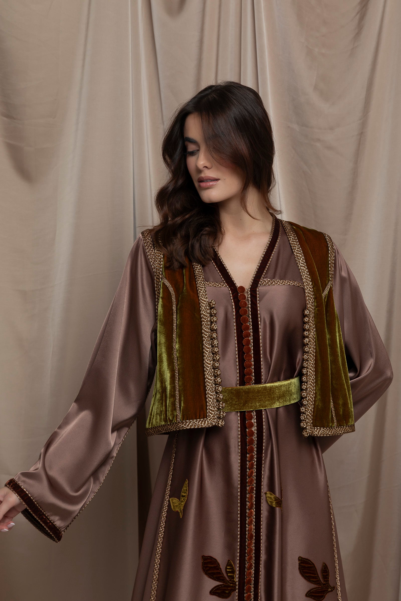 Lyrane Vest Kaftan Dress