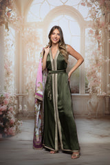 Lilas Silk Kaftan Set