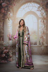 Lilas Silk Kaftan Set
