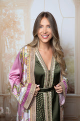 Lilas Silk Kaftan Set
