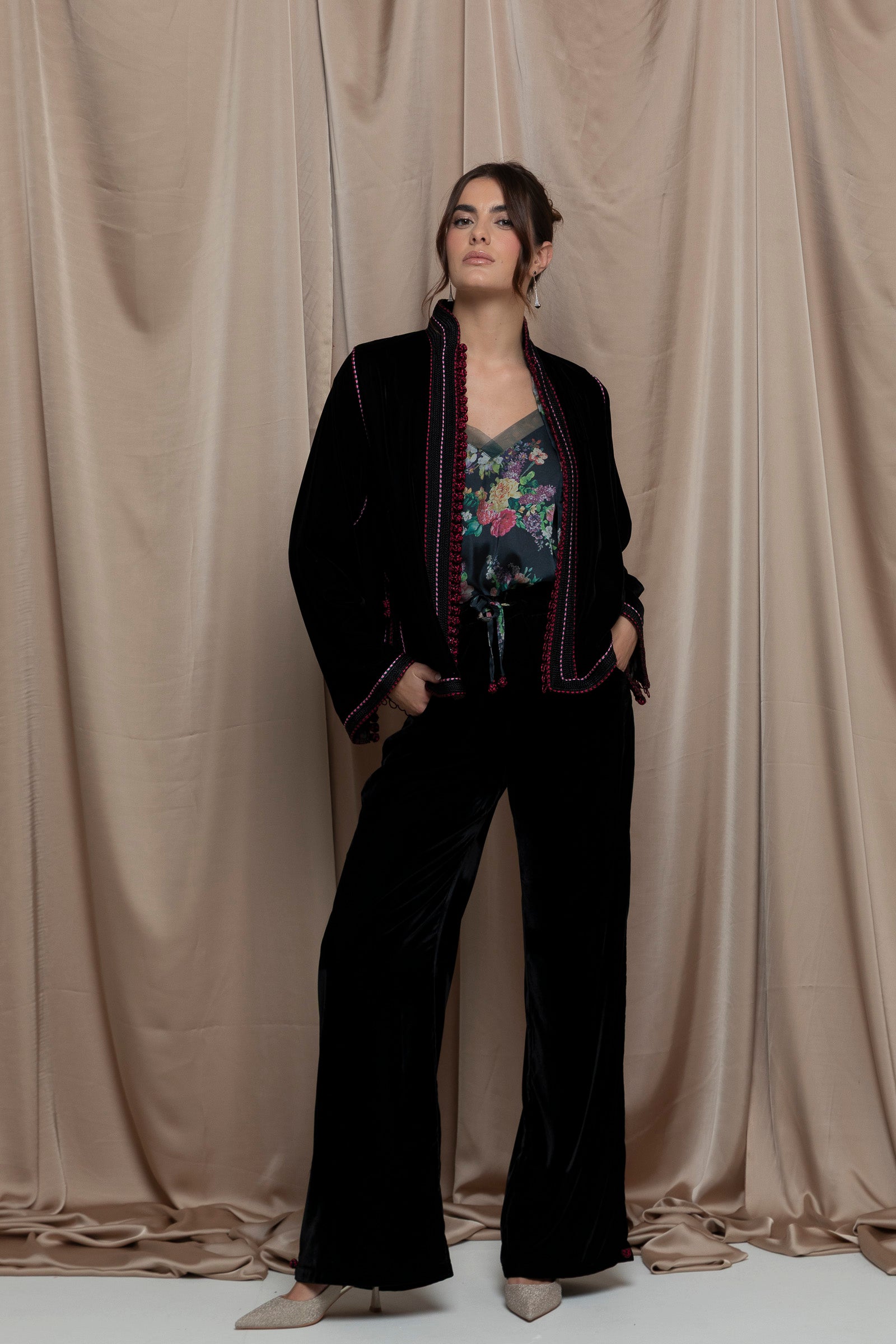 Maristel Velvet Jaftan Set