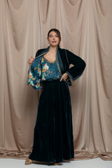 Nymira Velvet Jaftan Set