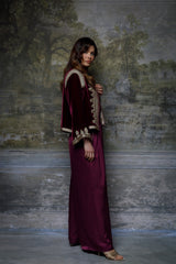 Queen Iffat Velvet Jacket Set