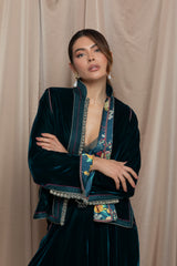 Nymira Velvet Jaftan Set