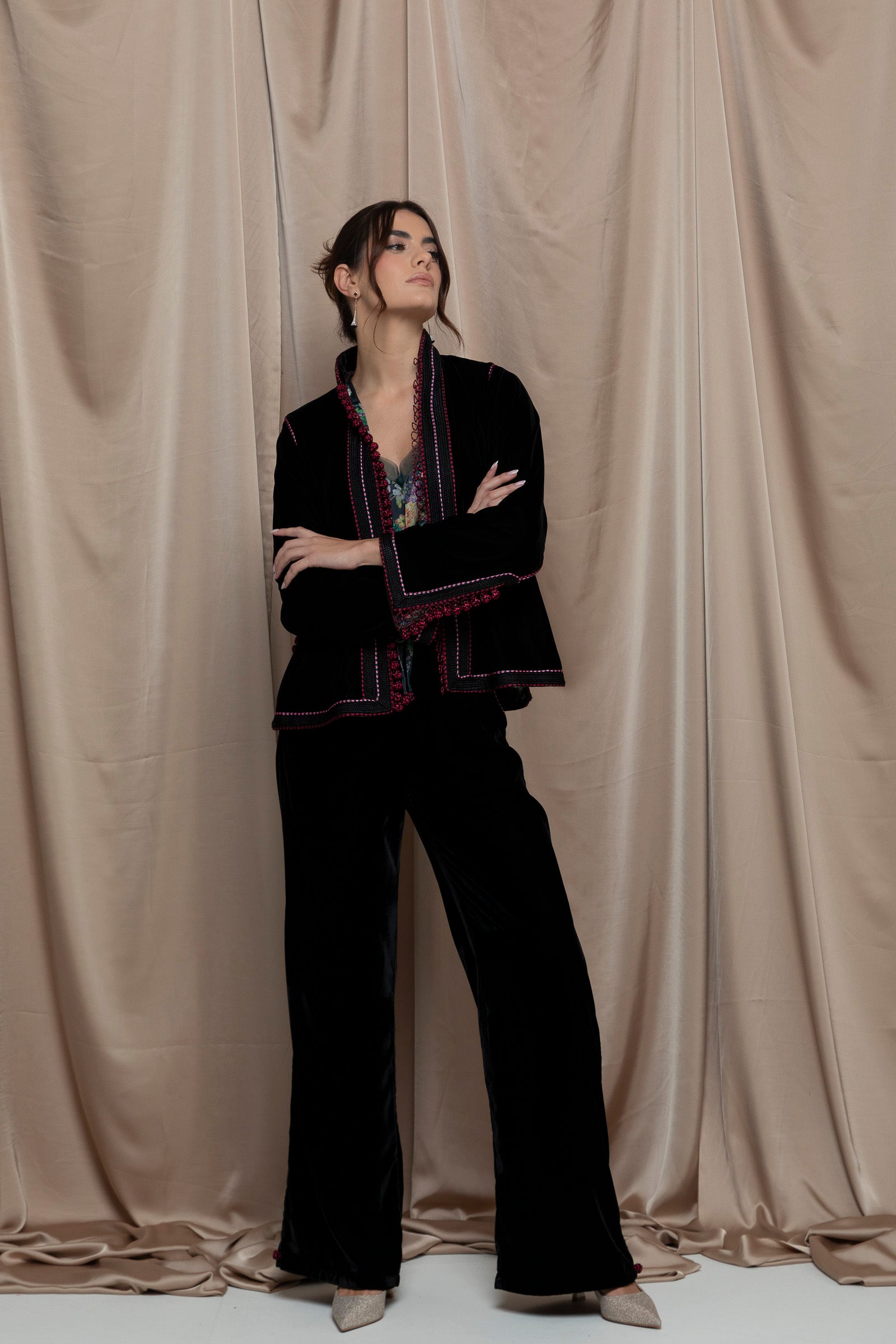 Maristel Velvet Jaftan Set