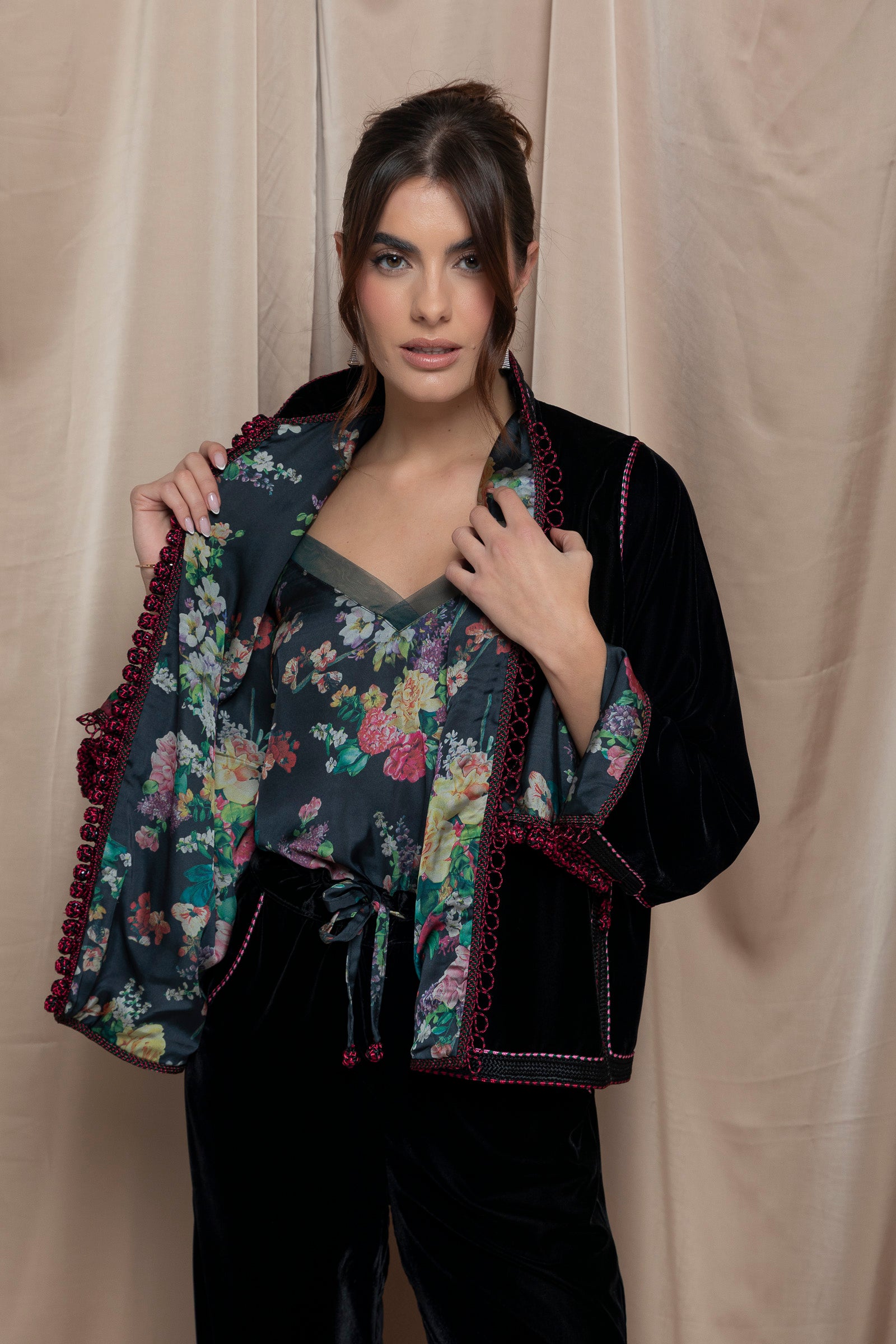 Maristel Velvet Jaftan Set