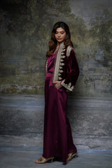 Queen Iffat Velvet Jacket Set