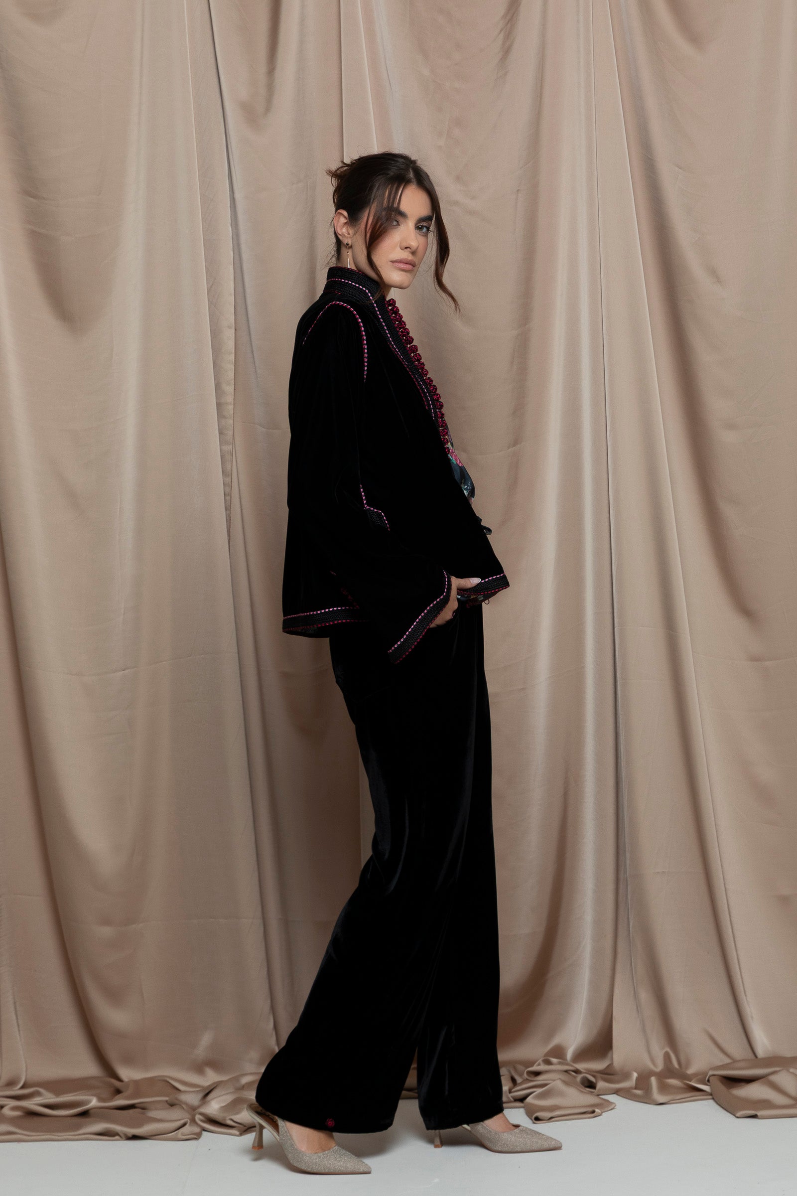 Maristel Velvet Jaftan Set
