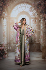Lilas Silk Kaftan Set