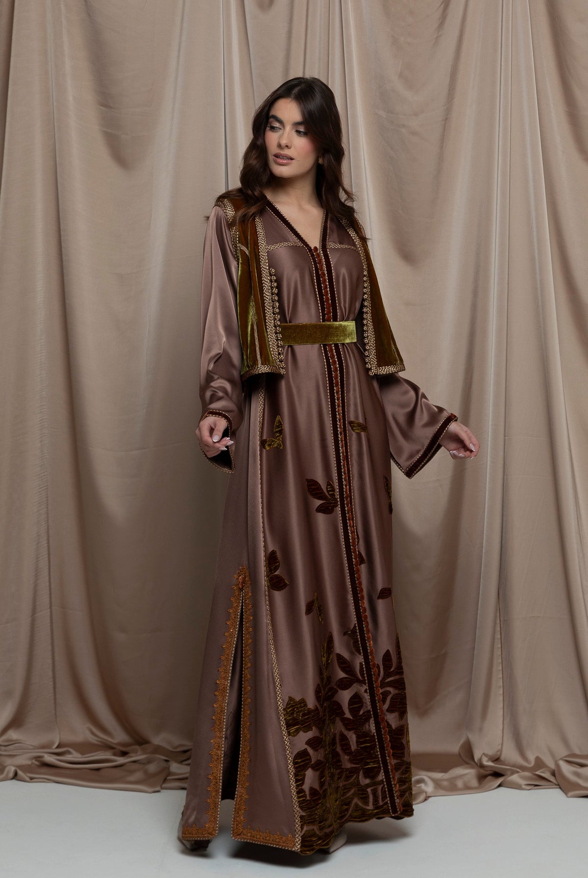 Lyrane Vest Kaftan Dress