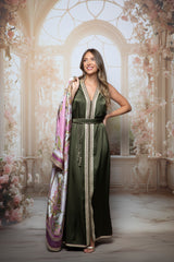 Lilas Silk Kaftan Set