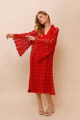 Red Sunset Kaftan Dress